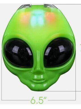 ArtCreativity Light-Up Flip Alien Mask, Halloween Martian Face Mask